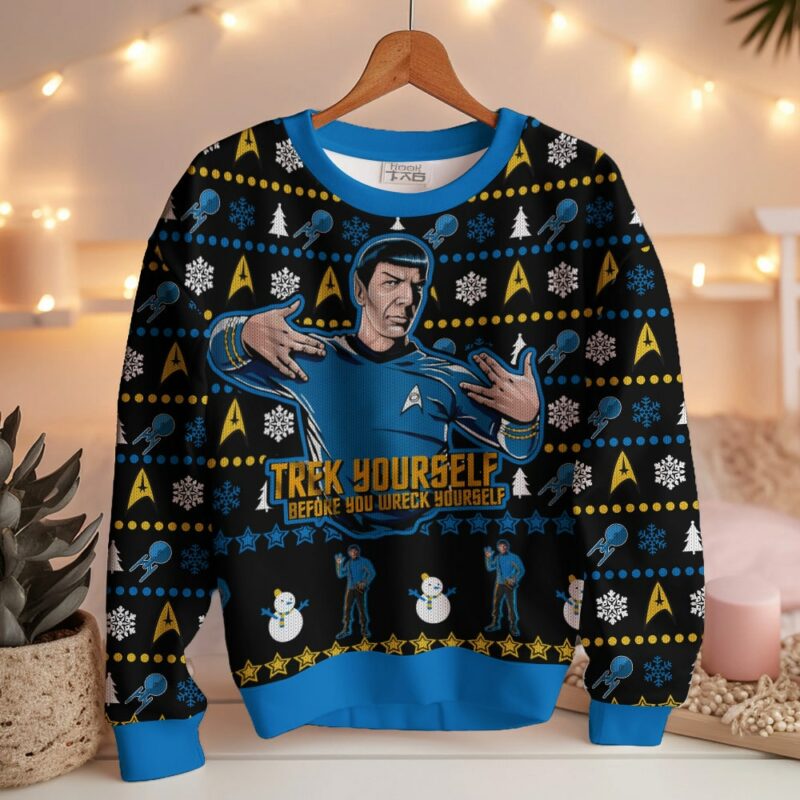 Spock Trek Yourself Before you Wreck Yourself ST Ugly Sweater