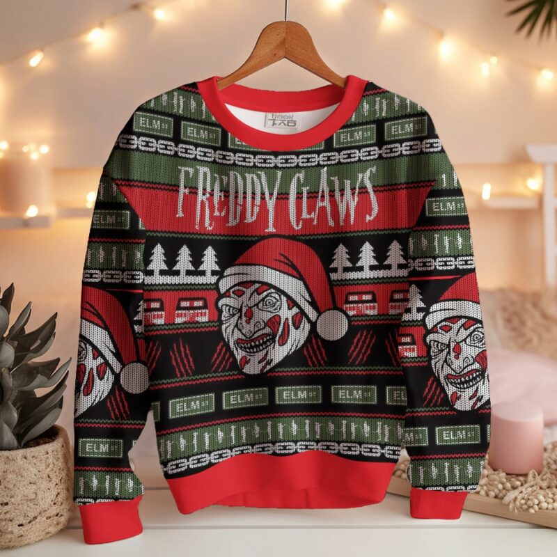 Freddy Claws A Nightmare on Elm Street Ugly Sweater Ugly Sweater