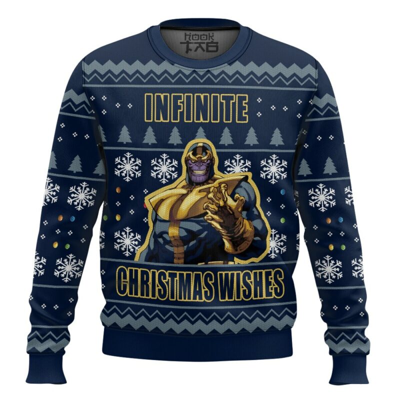 Infinite Christmas Wishes Thanos Ugly Sweater