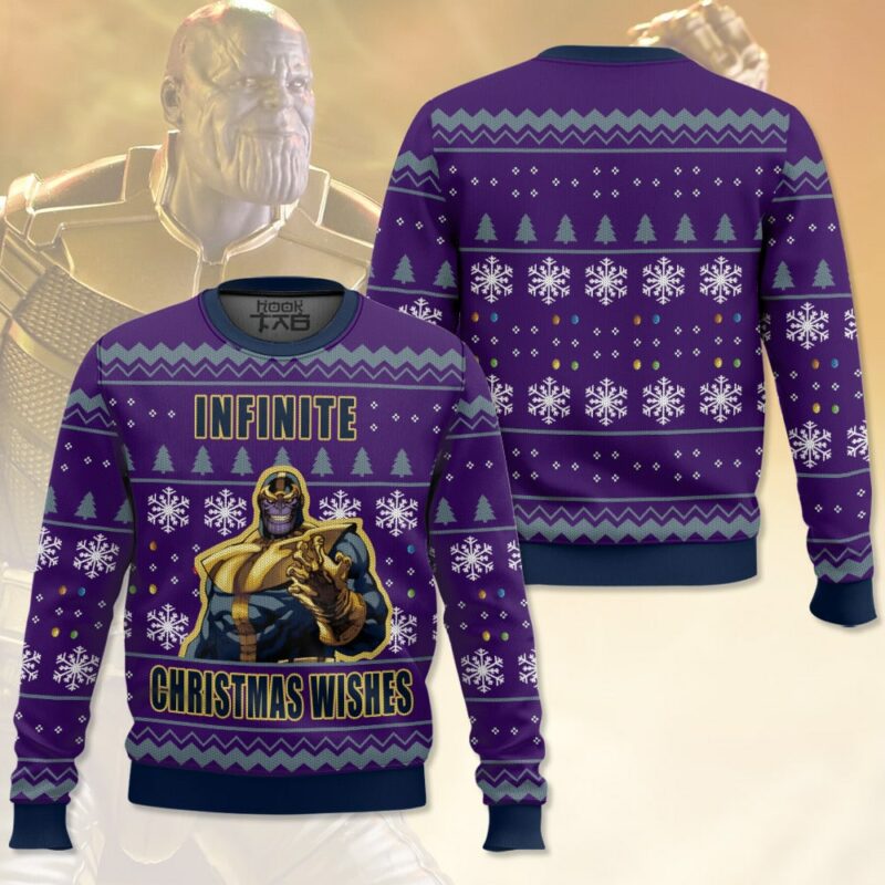 Infinite Christmas Wishes Thanos Ugly Sweater