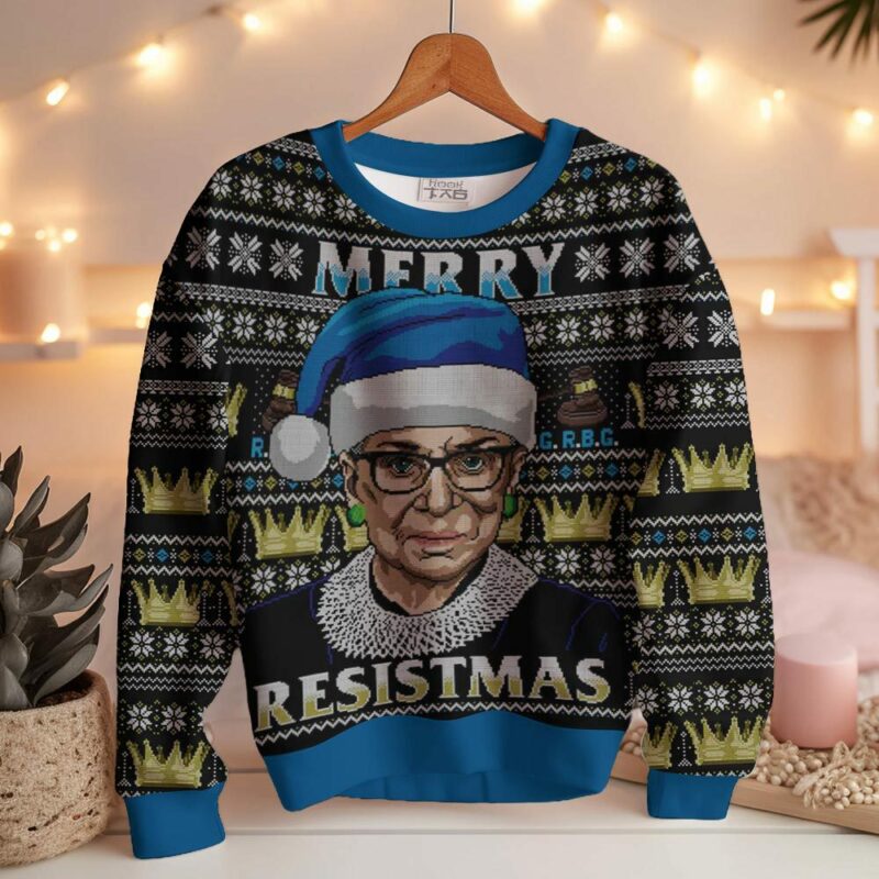 Merry Resistmas Ruth Bader Ginsburg RBG Ugly Sweater