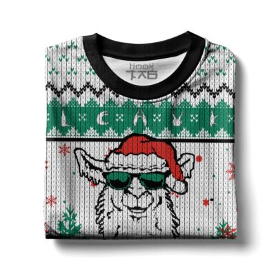 Santa Llama Boss Ugly Sweater