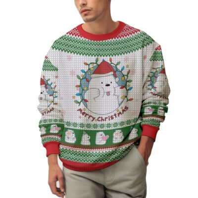 Ice Bear Cartoon Christmas Ugly Sweater