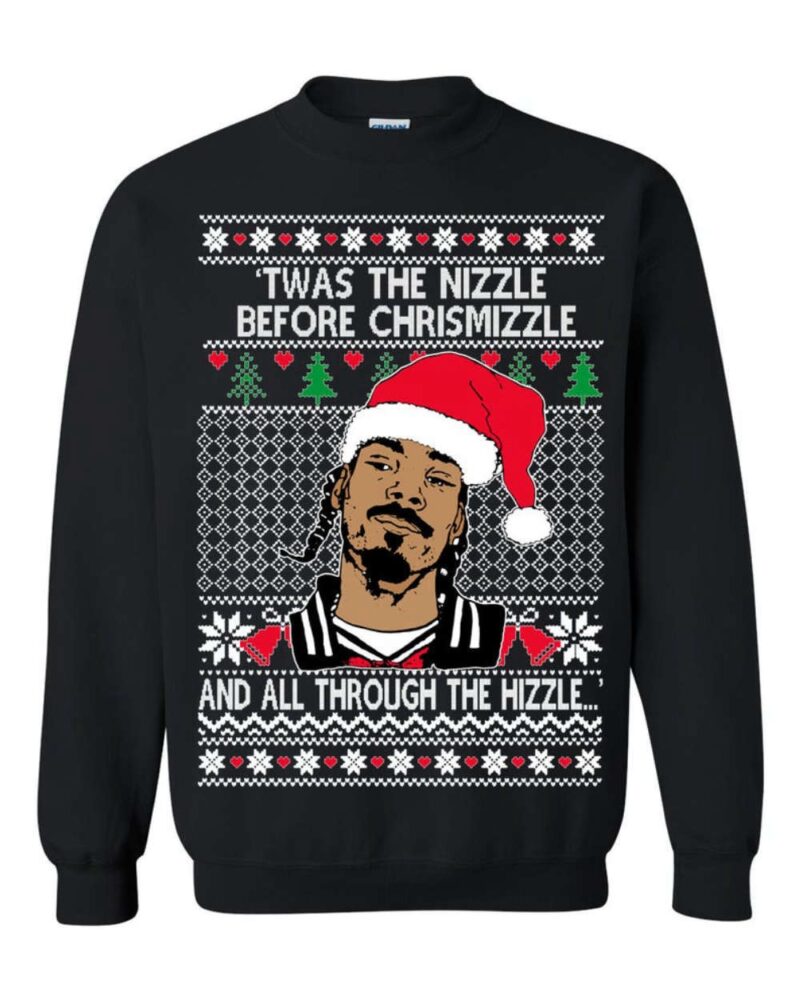 Snoop Dogg Twas The Nizzle Before Chrismizzle Ugly Christmas Sweater