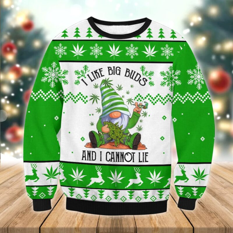 Weed Gnome Ugly Sweater