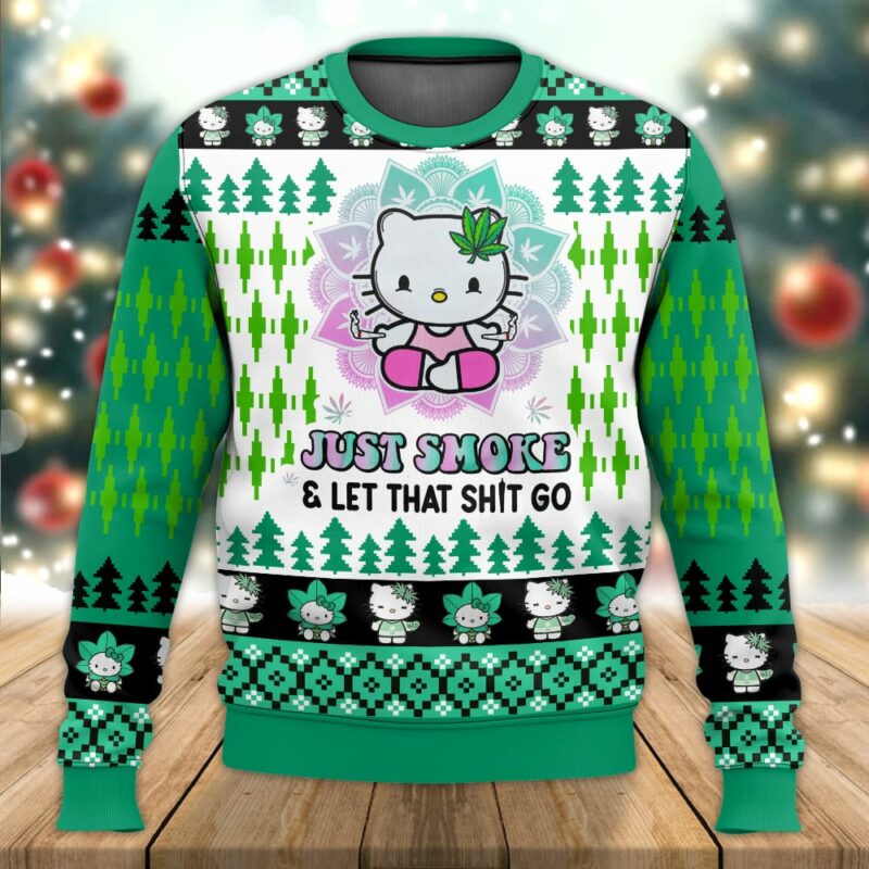 Kitty Smoke Funny Ugly Sweater