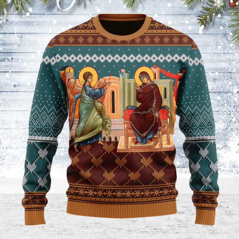 Annunciation of the Mother of God Ugly Christmas Sweater