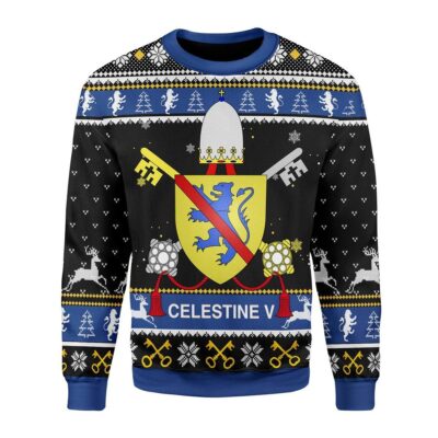 Celestine V Coat of Arms Christmas Sweater