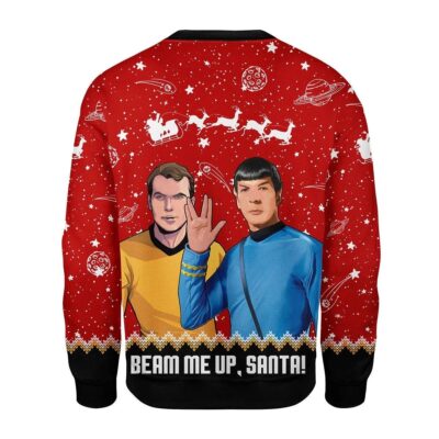 Christmas Sweater Beam Me Up Santa