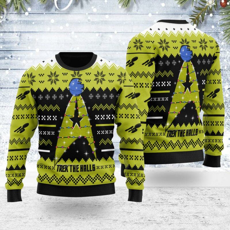 Christmas Sweater ST The Halls Yellow