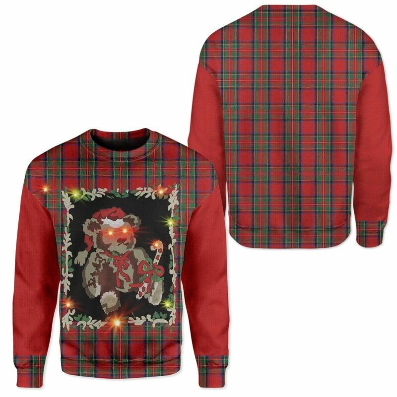 Custom T-shirt - Long Sleeves Ugly Christmas Bear Christmas Sweater Jumper