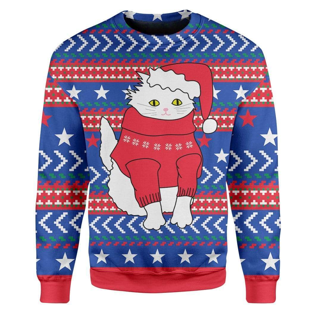 Cat christmas sweatshirt on sale