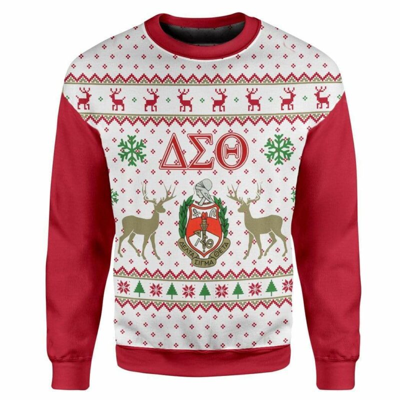 Custom T-shirt - Long Sleeves Ugly Christmas Delta Sigma Theta Christmas Sweater Jumper