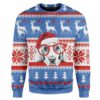 Custom T-shirt - Long Sleeves Ugly Christmas Dog Christmas Sweater Jumper