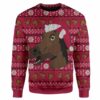 Custom T-shirt - Long Sleeves Ugly Christmas Horse Christmas Sweater Jumper