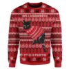 Custom T-shirt - Long Sleeves Ugly Christmas Men's Black Cat Crew Neck Christmas Sweater Jumper