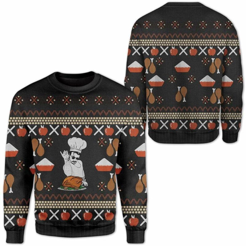 Custom Ugly Christmas Chef Sweater Jumper