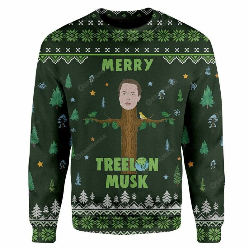 Custom Ugly Elon Musk Christmas Sweater Jumper