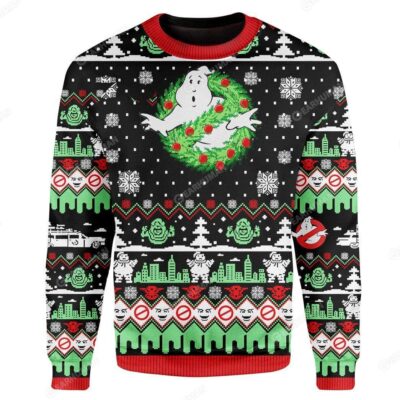 Custom Ugly Ghost Christmas Sweater Jumper