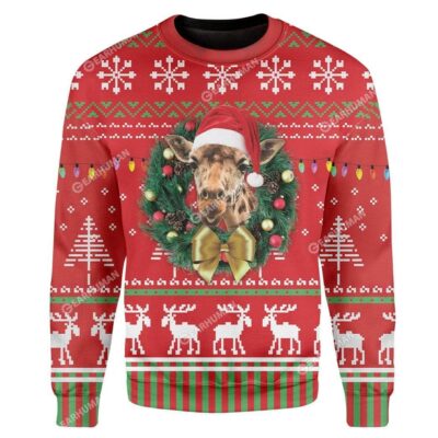 Custom Ugly Giraffe Christmas Sweater Jumper