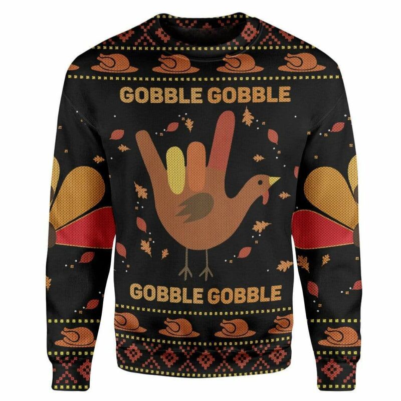 Custom Ugly Gobble Christmas Sweater Jumper