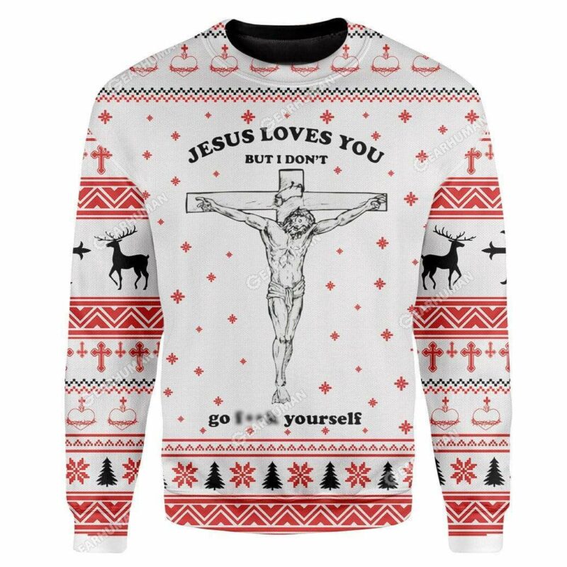 Custom Ugly Jesus Christmas Sweater Jumper