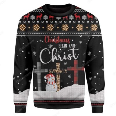 Custom Ugly Jesus Christmas Sweater Jumper