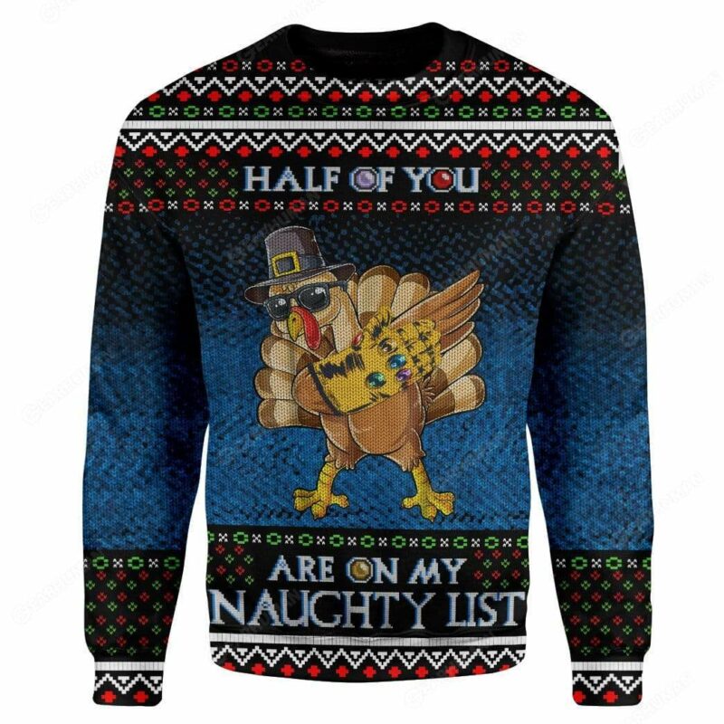 Custom Ugly Naughty Turkey Christmas Sweater Jumper