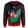 Custom Ugly Santa And Jesus Christmas Sweater Jumper