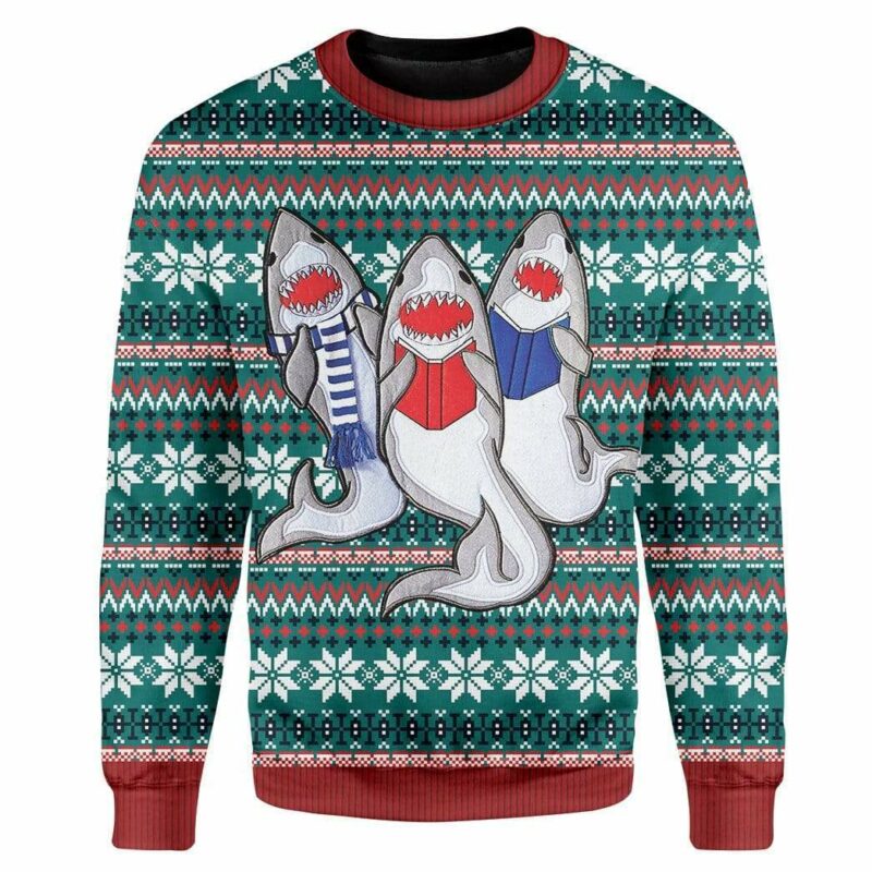 Ugly Shark Christmas Sweater Jumper