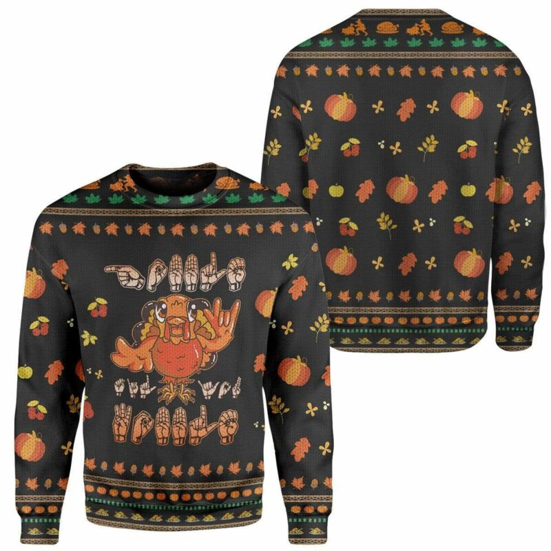 Custom Ugly Turkey Christmas Sweater Jumper