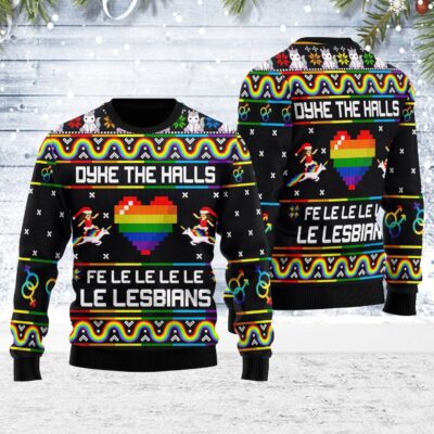 Dyke The Halls Ugly Christmas Sweater