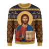 Cretan-Style Christ the Teacher Artwork Christmas Sweater