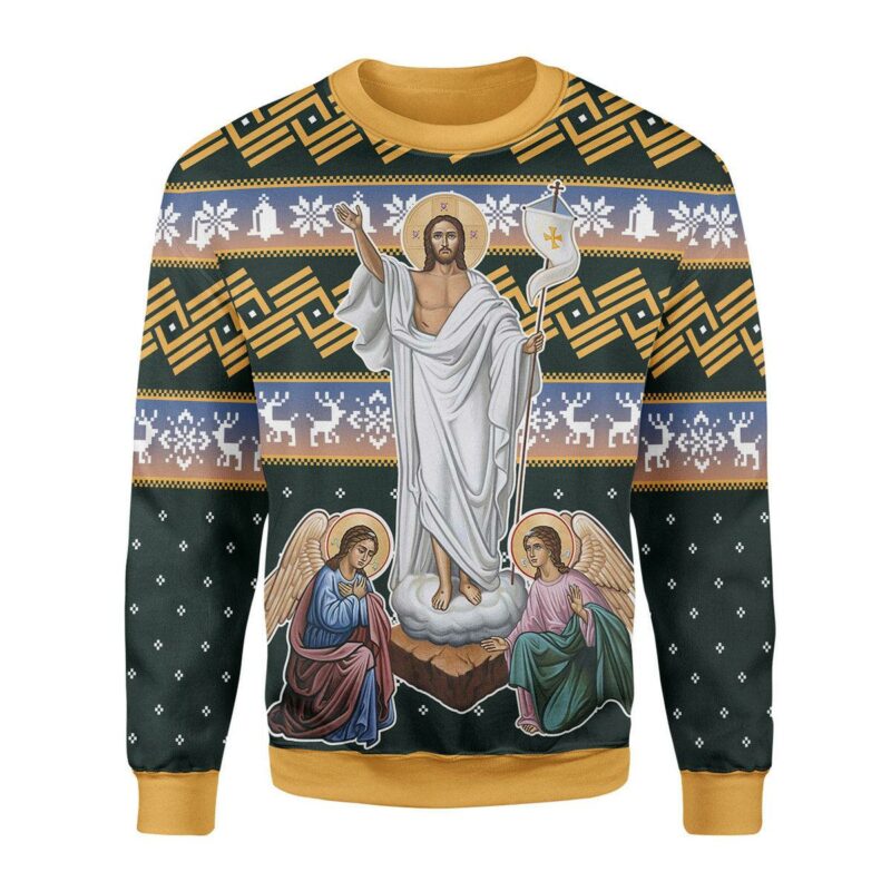 Jesus Christ Victorious Resurrection Christmas Sweater