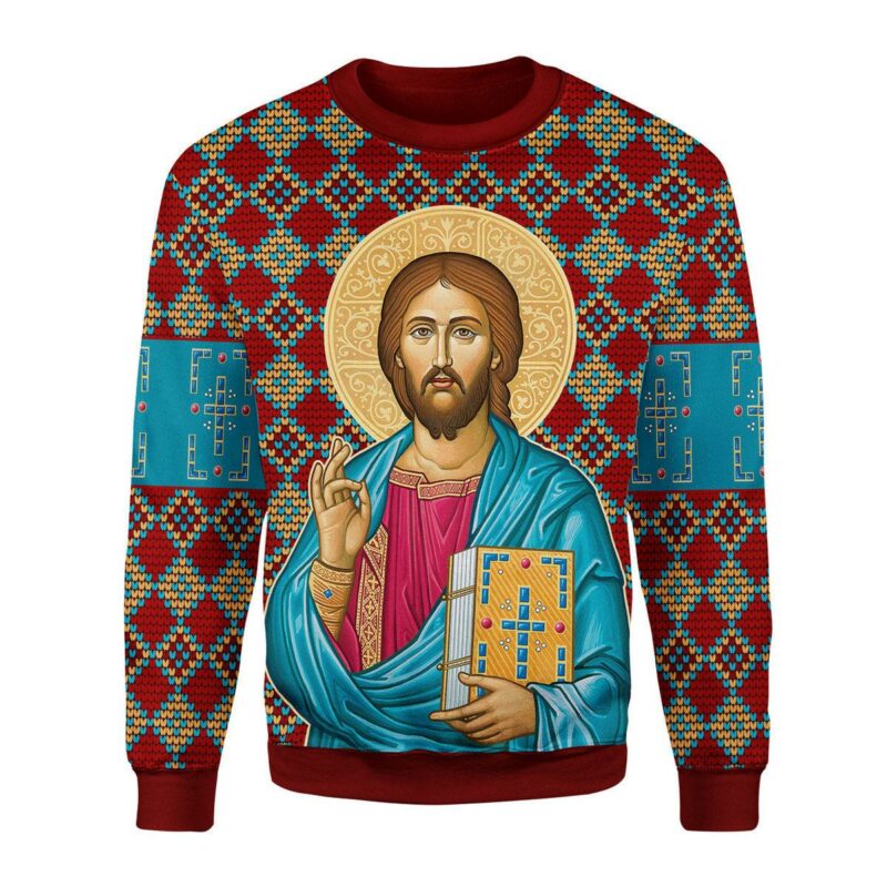 Prayer in the Garden Artwork Christmas Sweater