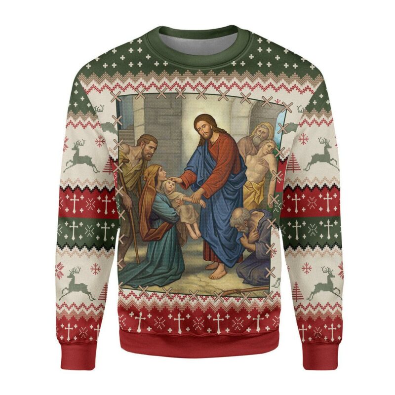 The Divine Physician Artwork Christmas Sweater