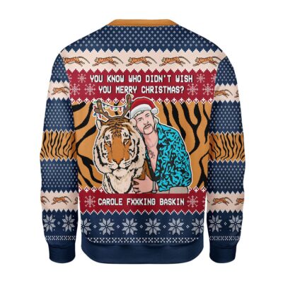 Tiger King You Know Who Didn't Wish You Chirsmas Ugly Christmas Sweater