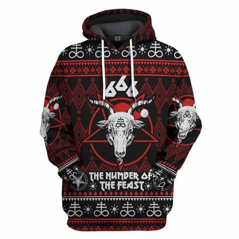 3D 666 The Number Of The Feast Custom Hoodie