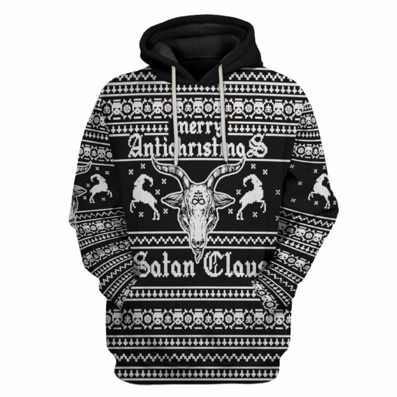 3D Antichristmas Satan Claus Custom Hoodie Apparel