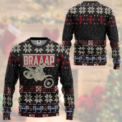 3D Braaap Ugly Christmas Sweater Tshirt Hoodie Apparel