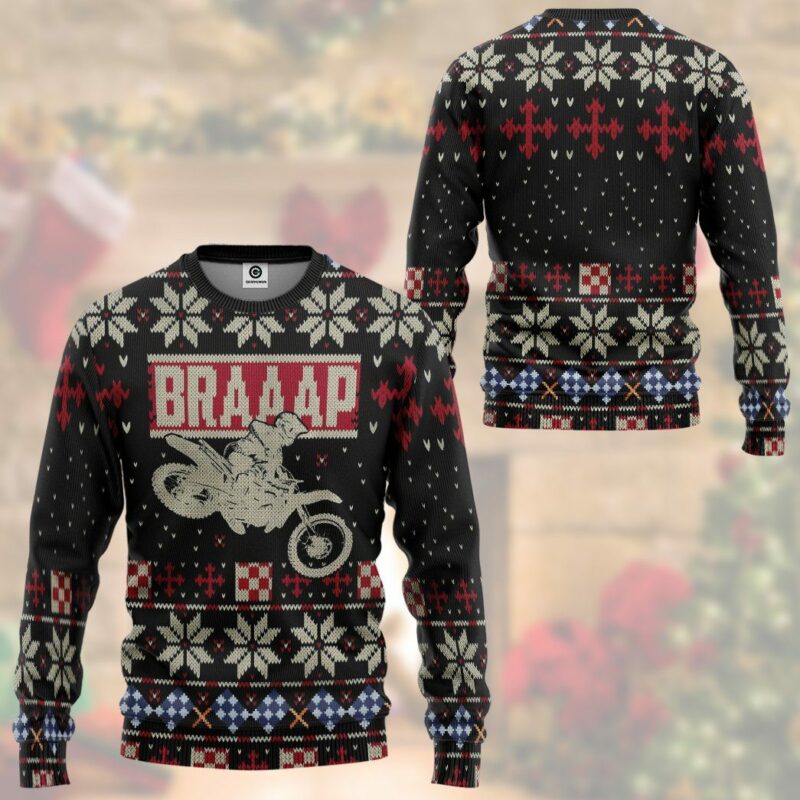 3D Braaap Ugly Christmas Sweater