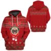 3D Christmas Pug Dog Ugly Sweater Custom Hoodie Apparel