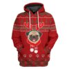 3D Christmas Pug Dog Ugly Sweater Custom Hoodie Apparel