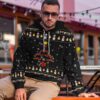 3D Firefighter Truck Tree Ugly Christmas Sweater Custom Hoodie Apparel