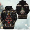 3D Firefighter Truck Tree Ugly Christmas Sweater Custom Hoodie Apparel