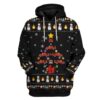 3D Firefighter Truck Tree Ugly Christmas Sweater Custom Hoodie Apparel