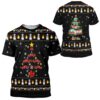 3D Firefighter Truck Tree Ugly Christmas Sweater Custom Tshirt Apparel