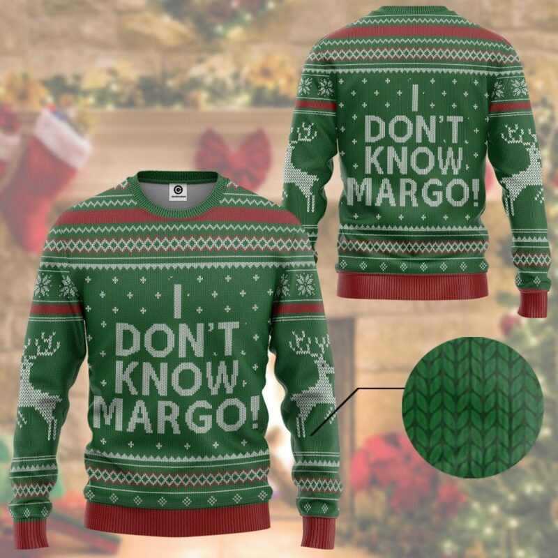 3D I Dont Know Margo National Lampoon Christmas Vacation Ugly Sweater