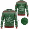 3D I Dont Know Margo National Lampoon Christmas Vacation Ugly Sweater