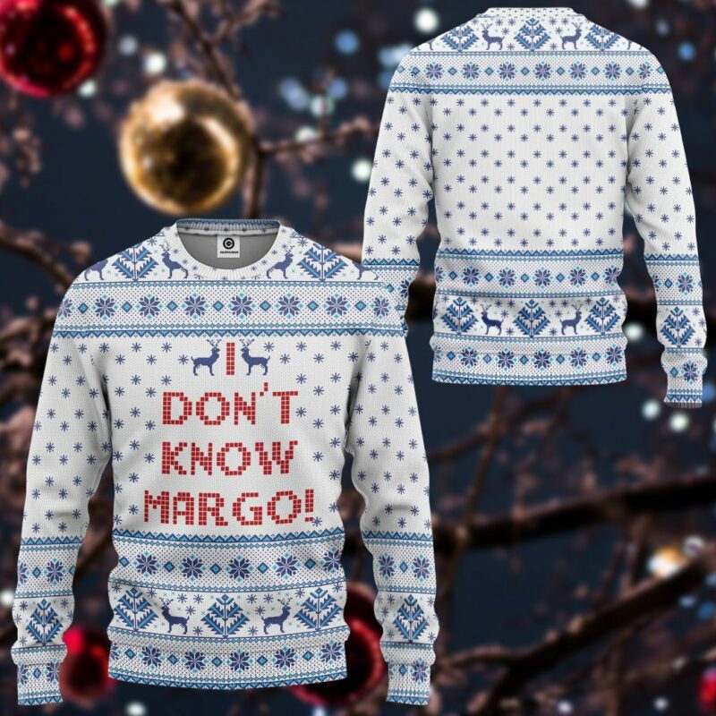 3D I Dont Know Margo National Lampoons Christmas Vacation Ugly Sweater